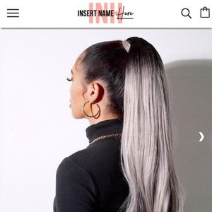 INH ponytail extension dark brown/silver BRIT